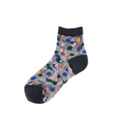 Semi-sheer embroidered socks